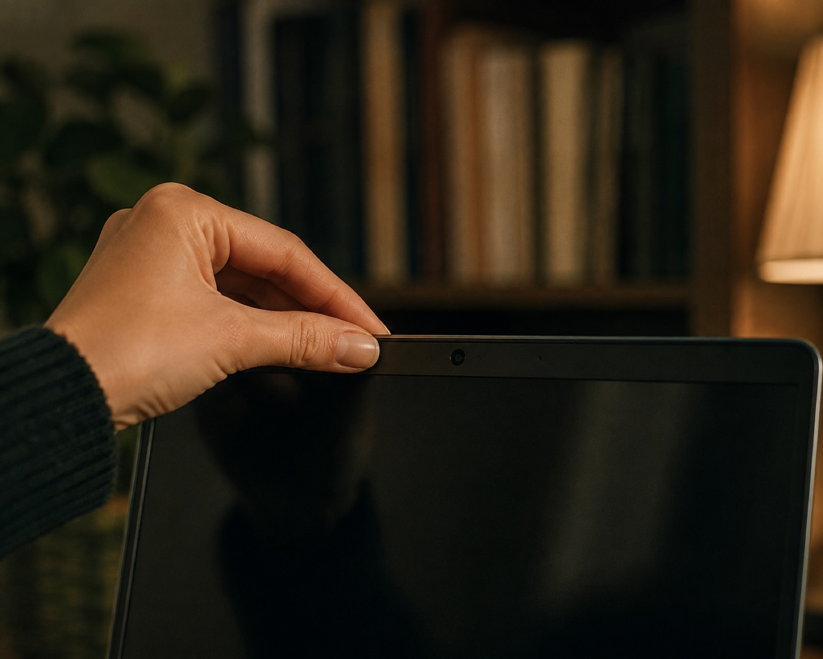 A student preparing for a video admissions interview at a laptop, representing the postgraduate interview stage